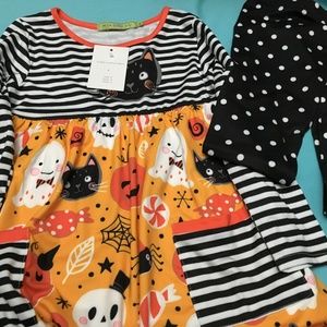 Zulily 6Y- Halloween Dress with Leggings